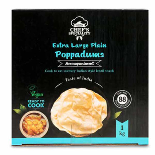 Picture of Extra Large Plain Poppadums (1kg)