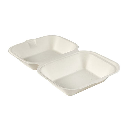 Picture of 8 x 6" Bagasse Clamshells (5x50)