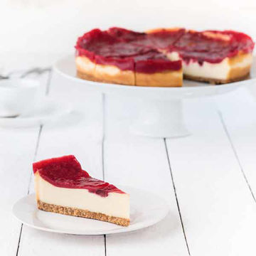 Picture of Mademoiselle Desserts White Chocolate & Raspberry Cheesecake (12ptn)