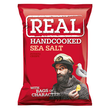 Picture of REAL Hand Cooked Sea Salt Flavour Crisps (24x35g)