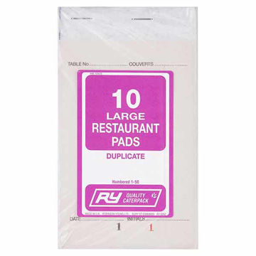 Picture of Robinson Young Large Plain Restaurant Order Pads (20x10)