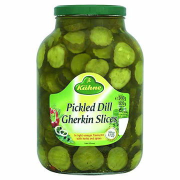 Picture of Kuhne Pickled Dill Gherkin Slices (4x2.45kg)