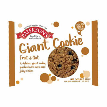 Picture of Paterson's Giant Fruity Oat Cookies (18x60g)