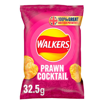 Picture of Walkers Prawn Cocktail Crisps (32.5g) (32x32.5g)