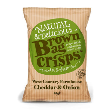 Picture of Brown Bag Crisps Cheddar & Onion Crisps (20x40g)