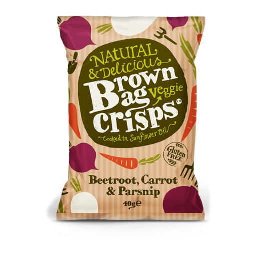 Picture of Brown Bag Crisps Lightly Salted Vegetable Crisps (15x40g)
