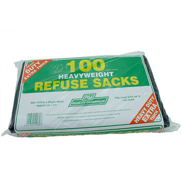 Picture of Robinson Young Black Heavy Duty Refuse Sacks (3x100)