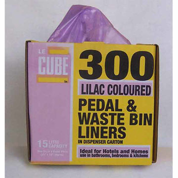 Picture of Lilac LeCube Pedal Bin Liners (6x300)