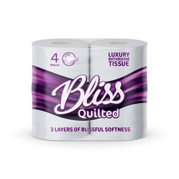 Picture of Bliss Triple Quilted Luxury Toilet Roll 3 Ply (10x4)