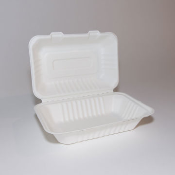 Picture of Edenware 9"x6" Large Bagasse Clamshells (250)