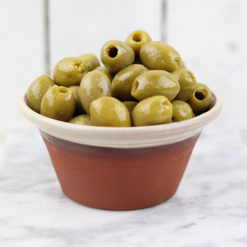 Picture of Silver & Green Pitted Green Olives in Oil (6x1.5kg)