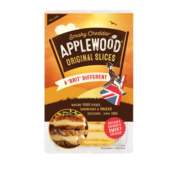 Picture of Applewood Smoked Cheddar Cheese Slices (12x500g)