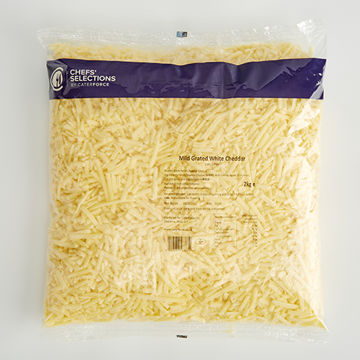 Picture of Chefs' Selections Grated Mild White Cheddar Cheese (6x2kg)
