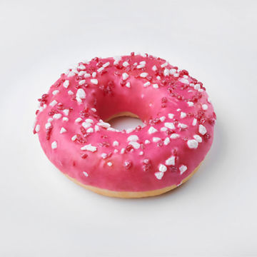 Picture of Donut Worry Be Happy Berry White Iced Ring Doughnut (12x71g)