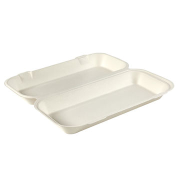 Picture of Enviroware 13 x 6" Extra Long Bagasse Clamshells (5x50)