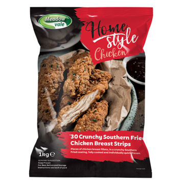 Picture of Meadow Vale Crunchy Southern Fried Chicken Breast Strips (4x1kg)