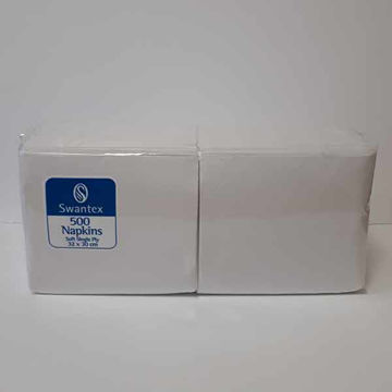 Picture of Swantex 32cm/1ply White Napkins (10x500)
