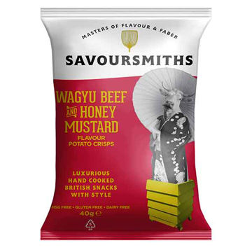 Picture of Savoursmiths Wagyu Beef & Honey Mustard Flavour Crisps (24x40g)