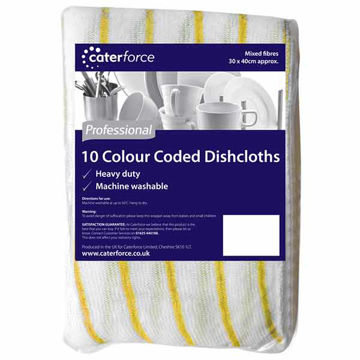 Picture of ProClean Yellow Colour Coded Dishcloths (20x10)