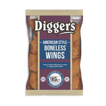 Picture of Diggers American Style Boneless Wings (5x1kg)