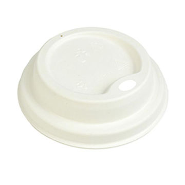 Picture of Enviroware 8oz Compostable Bagasse Domed White Sip Lids (1000)