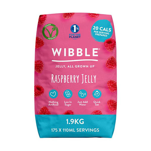 Picture of Wibble Raspberry Flavour Jelly Crystals (4x1.9kg)