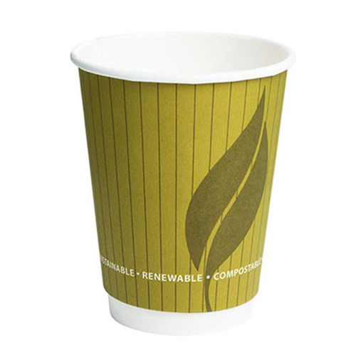 Picture of Enviroware 12oz Green Leaf 2 Double Wall Coffee Cups (500)