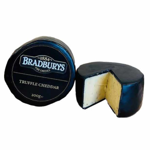 Picture of Bradburys Truffle Cheddar Cheese Truckle (6x200g)