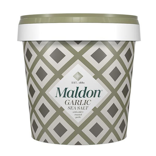 Picture of Maldon Wild & Roasted Garlic Sea Salt Flakes (6x500g)