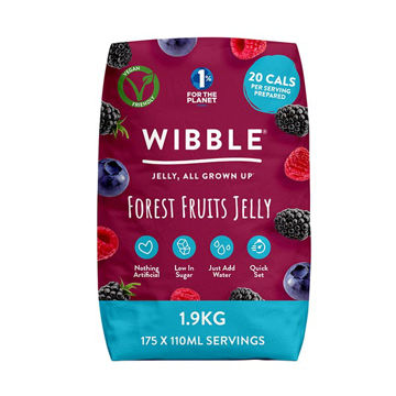 Picture of Wibble Forest Fruits Vegan Flavour Jelly Crystals (4x1.9kg)