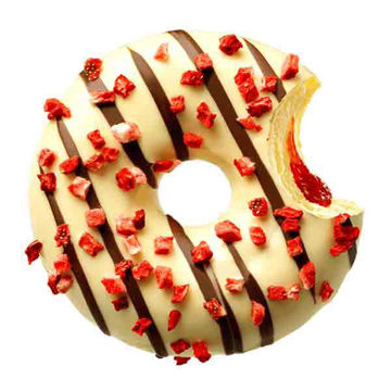 Picture of Donut Worry Be Happy Strawjelly Iced Ring Doughnut (48x73g)