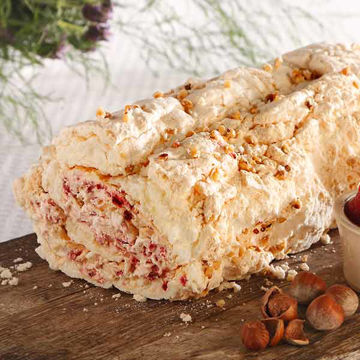 Picture of Menuserve Raspberry & Hazelnut Meringue Roulade (2x10ptn)