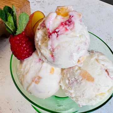 Picture of Yorvale Peach Melba Ice Cream (4x5L)