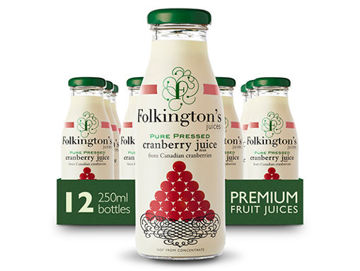 Picture of Folkington's Cranberry Juice Drink (12x250ml)