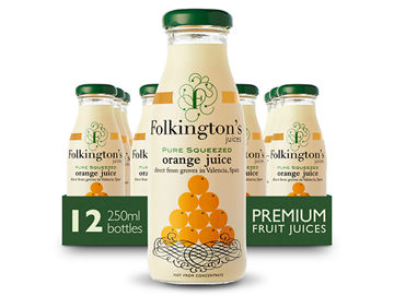 Picture of Folkington's Pure Squeezed Orange Juice (12x250ml)