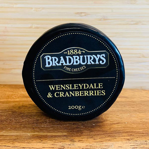 Picture of Bradburys Wensleydale & Cranberry Cheese Truckle (6x200g)