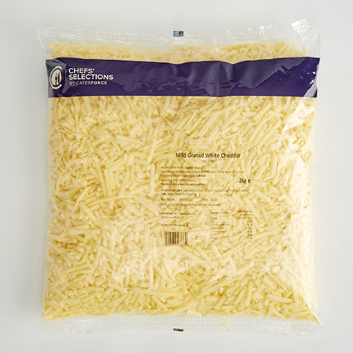 Picture of Chefs' Selections Grated Mild White Cheddar Cheese (6x2kg)