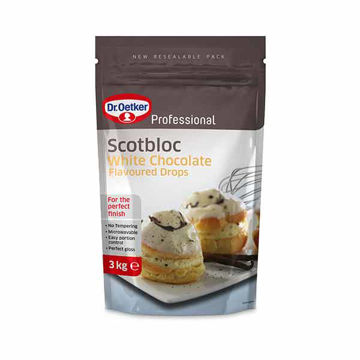 Picture of Dr Oetker Scotbloc White Chocolate Flavour Drops (6x3kg)