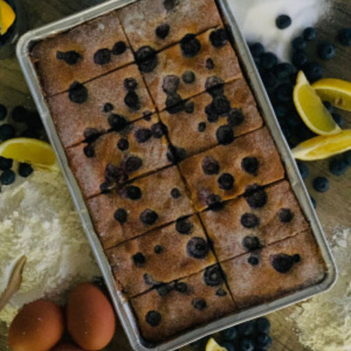 Picture of CAKE Lemon & Blueberry Bakewell Slice (10x12ptn)