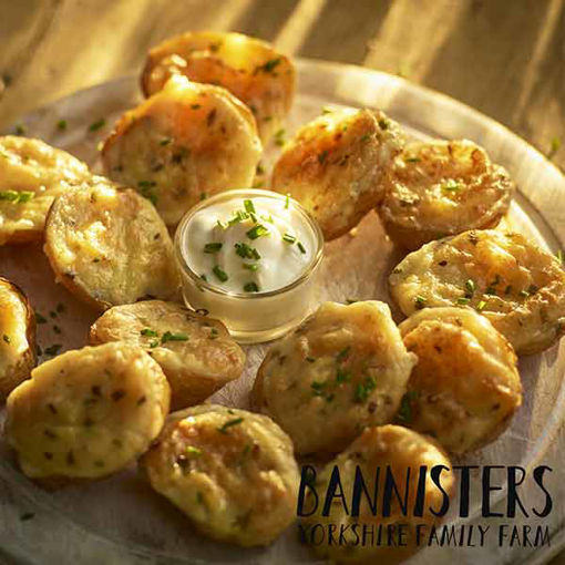 Picture of Bannisters Farm Mini Filled Cheese & Chive Skins (2x50x38g)