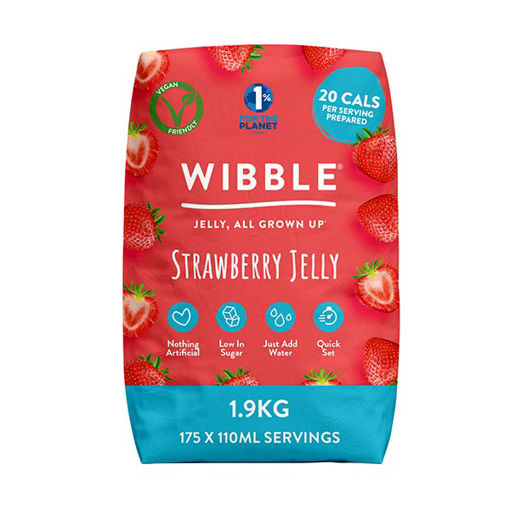 Picture of Wibble Strawberry Vegan Flavour Jelly Crystals (4x1.9kg)