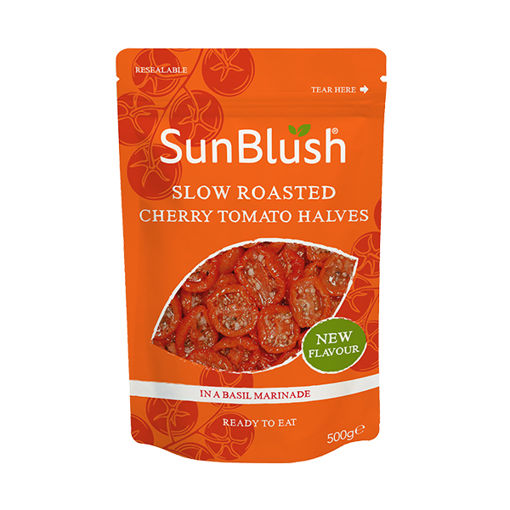 Picture of SunBlush® Cherry Tomato Halves in a Basil Marinade (8x500g)