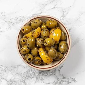 Picture of Silver & Green Lemon Basil Olives (6x1.5kg)